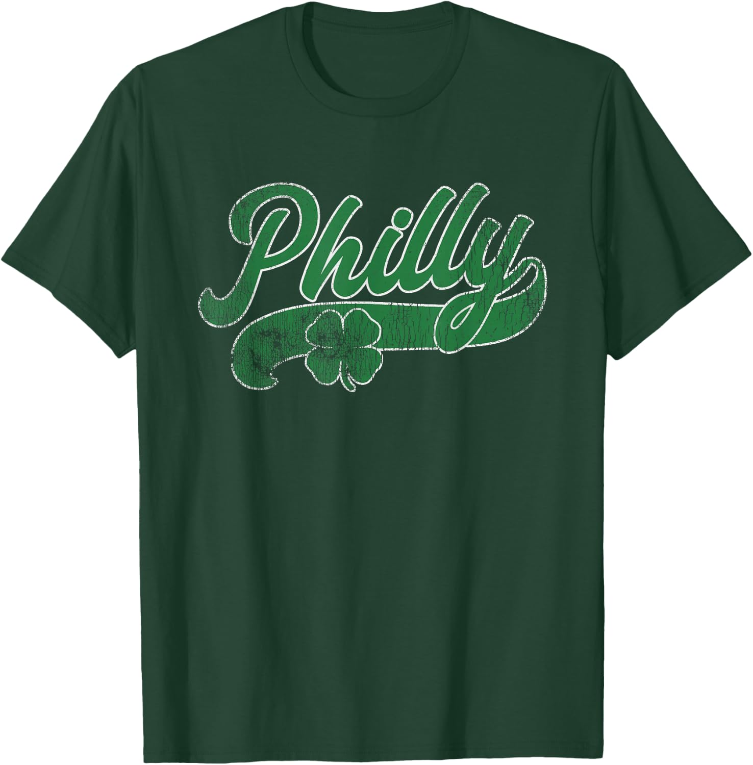 Philly Philadelphia Shamrock St. Patrick's Day Gift Irish T-Shirt - T-Shirt | Forest