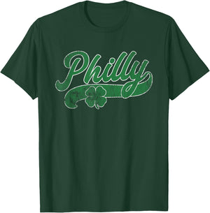 Philly Philadelphia Shamrock St. Patrick's Day Gift Irish T-Shirt - T-Shirt | Forest
