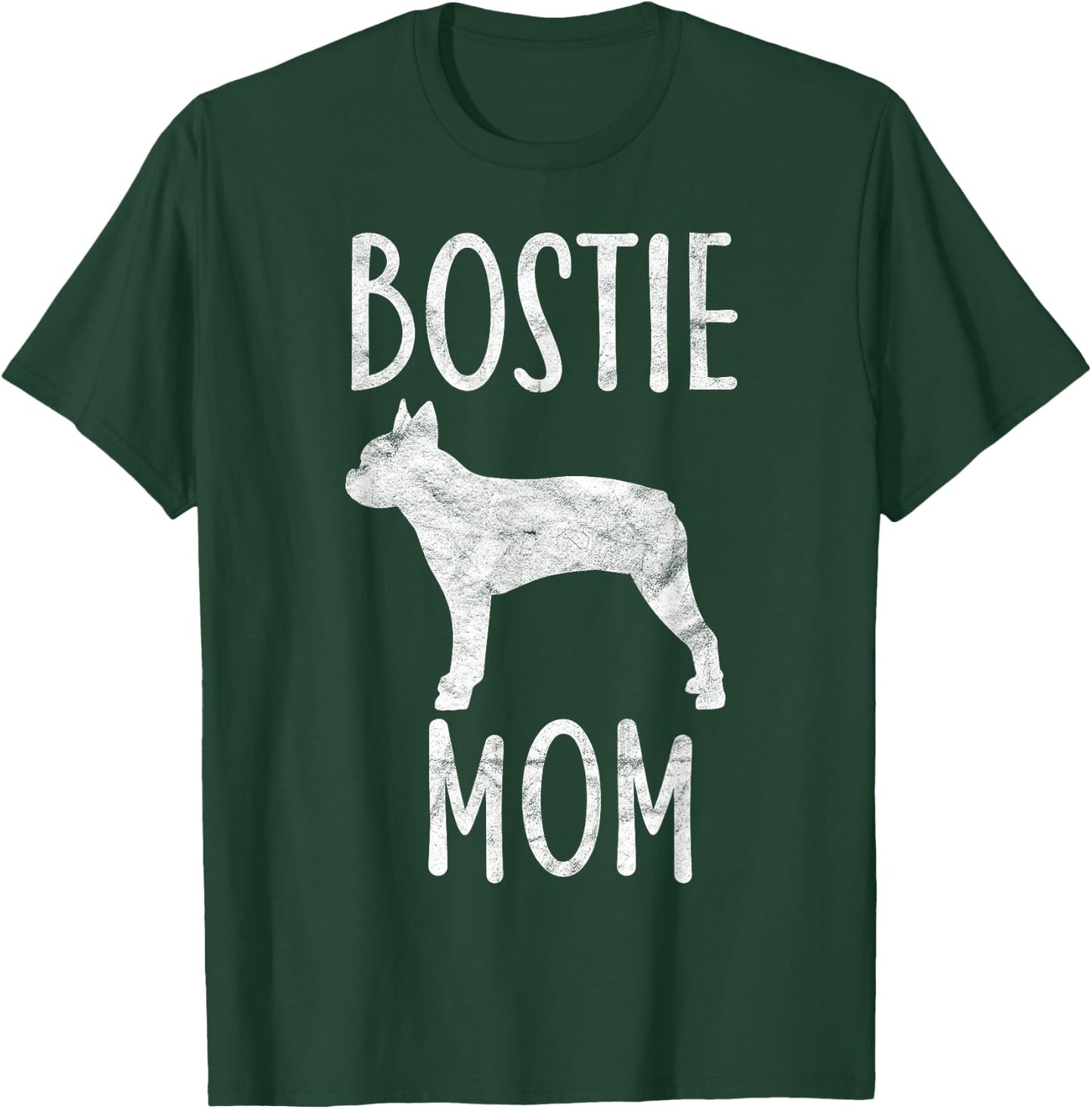 Vintage Boston Terrier Mom Gift Dog Owner Bostie Mother T-Shirt - T-Shirt | Forest