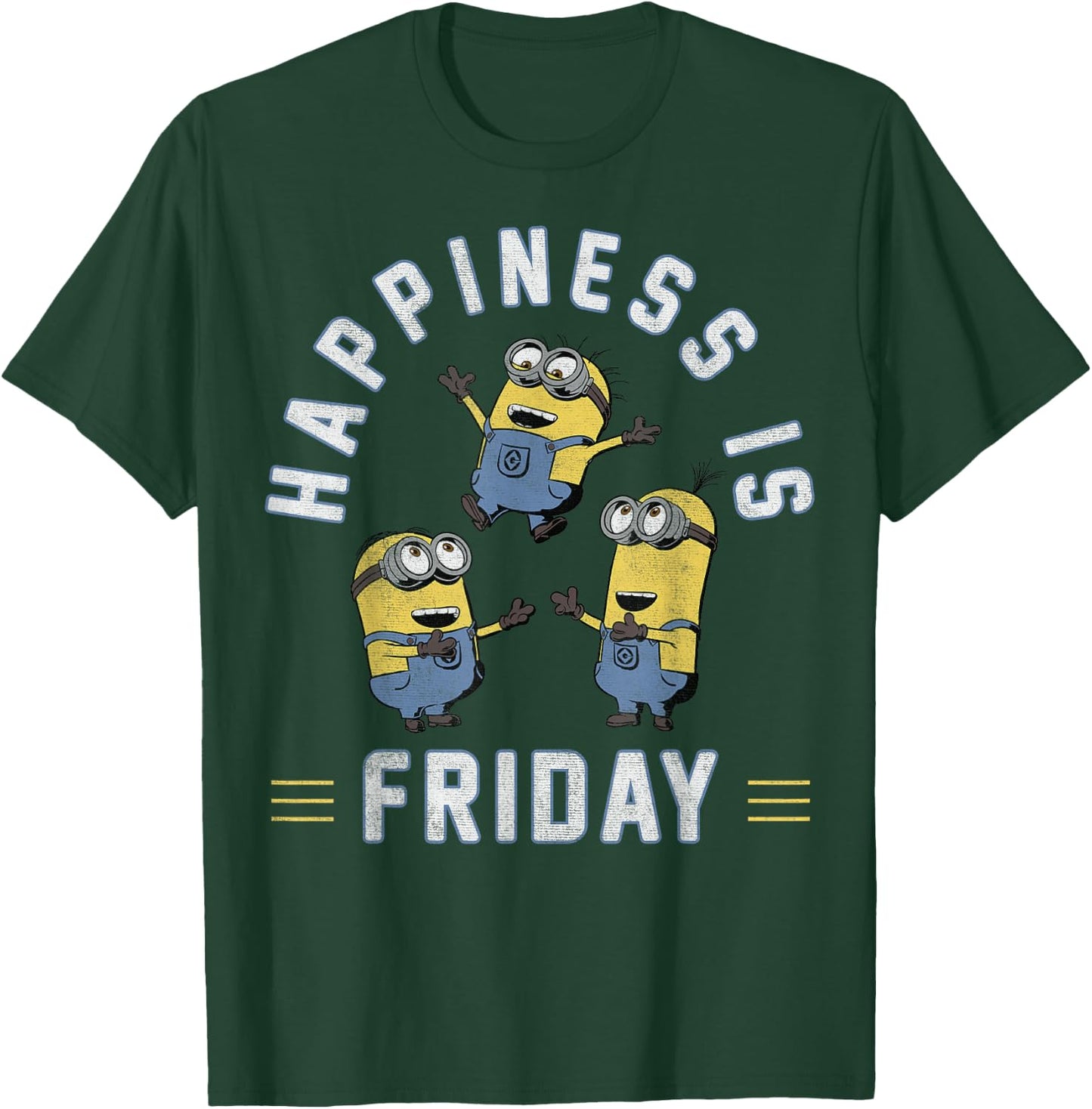 Despicable Me Minions Happiness is Friday Group Shot T-Shirt - T-Shirt | Forest