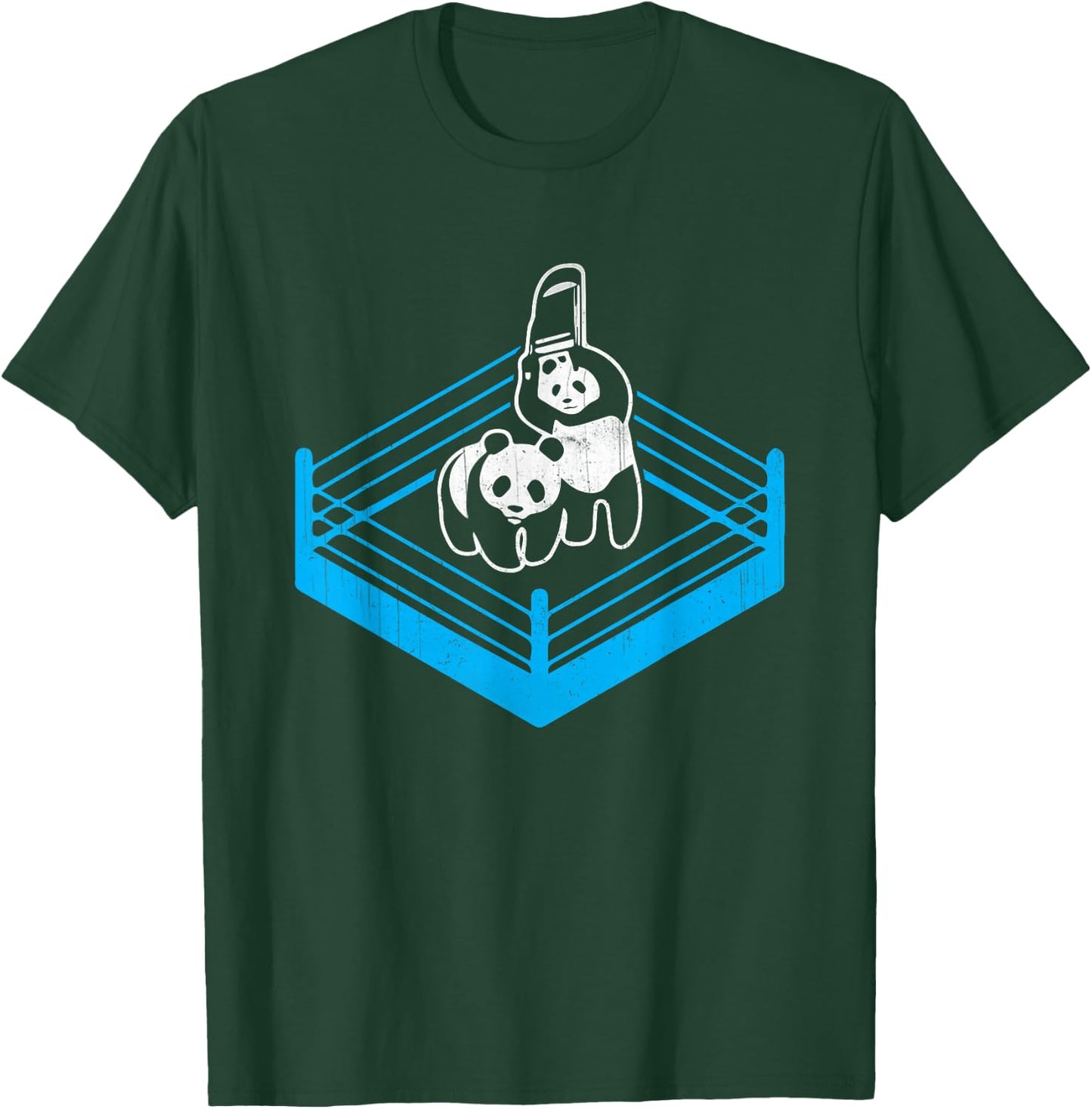 Wrestling Fight Panda Bear Chair T-Shirt - T-Shirt | Forest