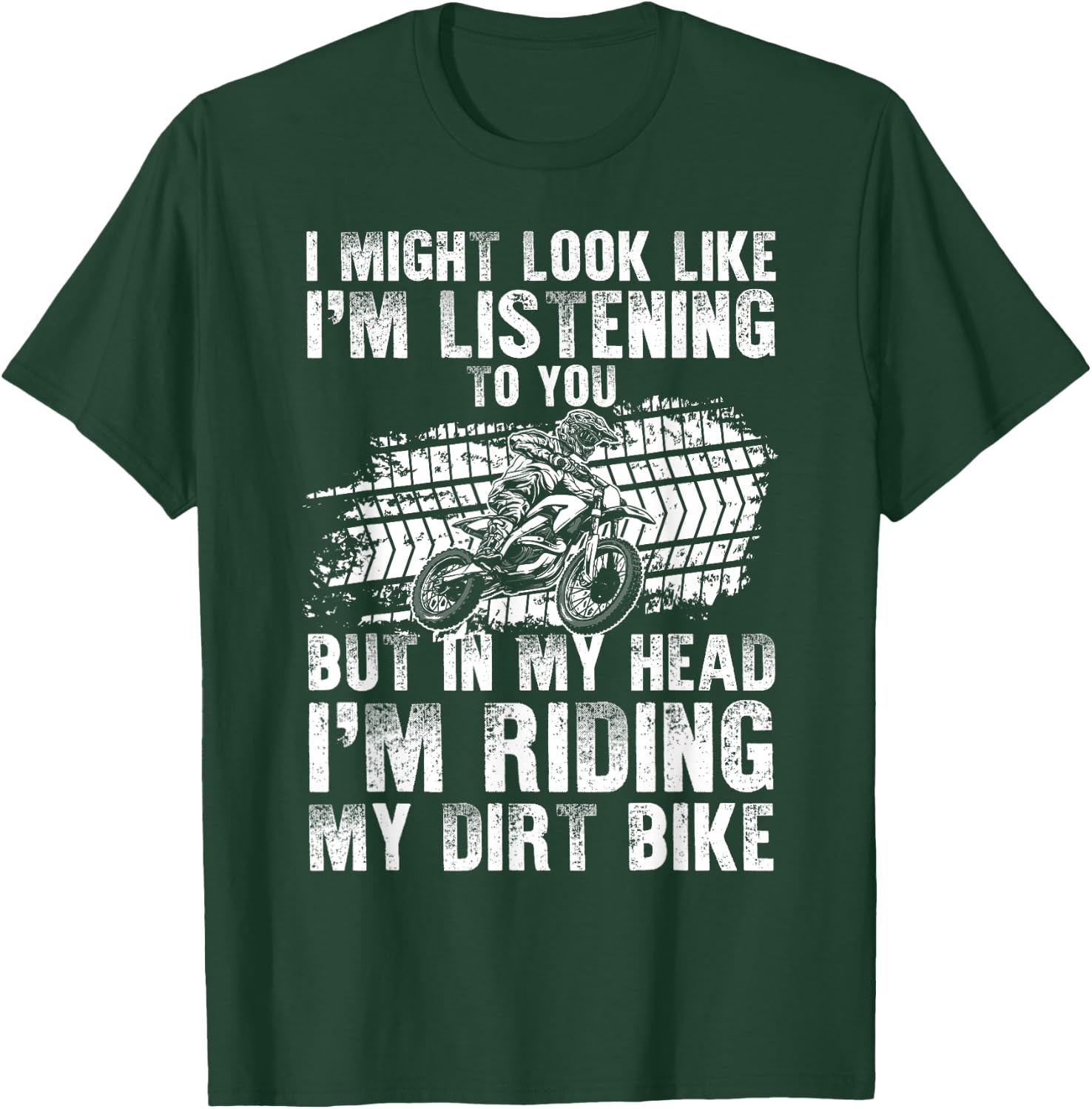 Funny Dirt Bike Art Women Dirtbike Motorcycle Riding T-Shirt - T-Shirt | Forest