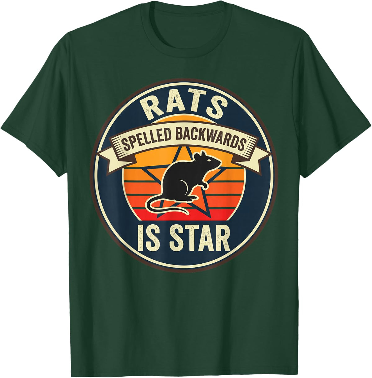 Rats Spelled Backwards is Star Rat Meme Rat Lover Animal Men T-Shirt - T-Shirt | Forest