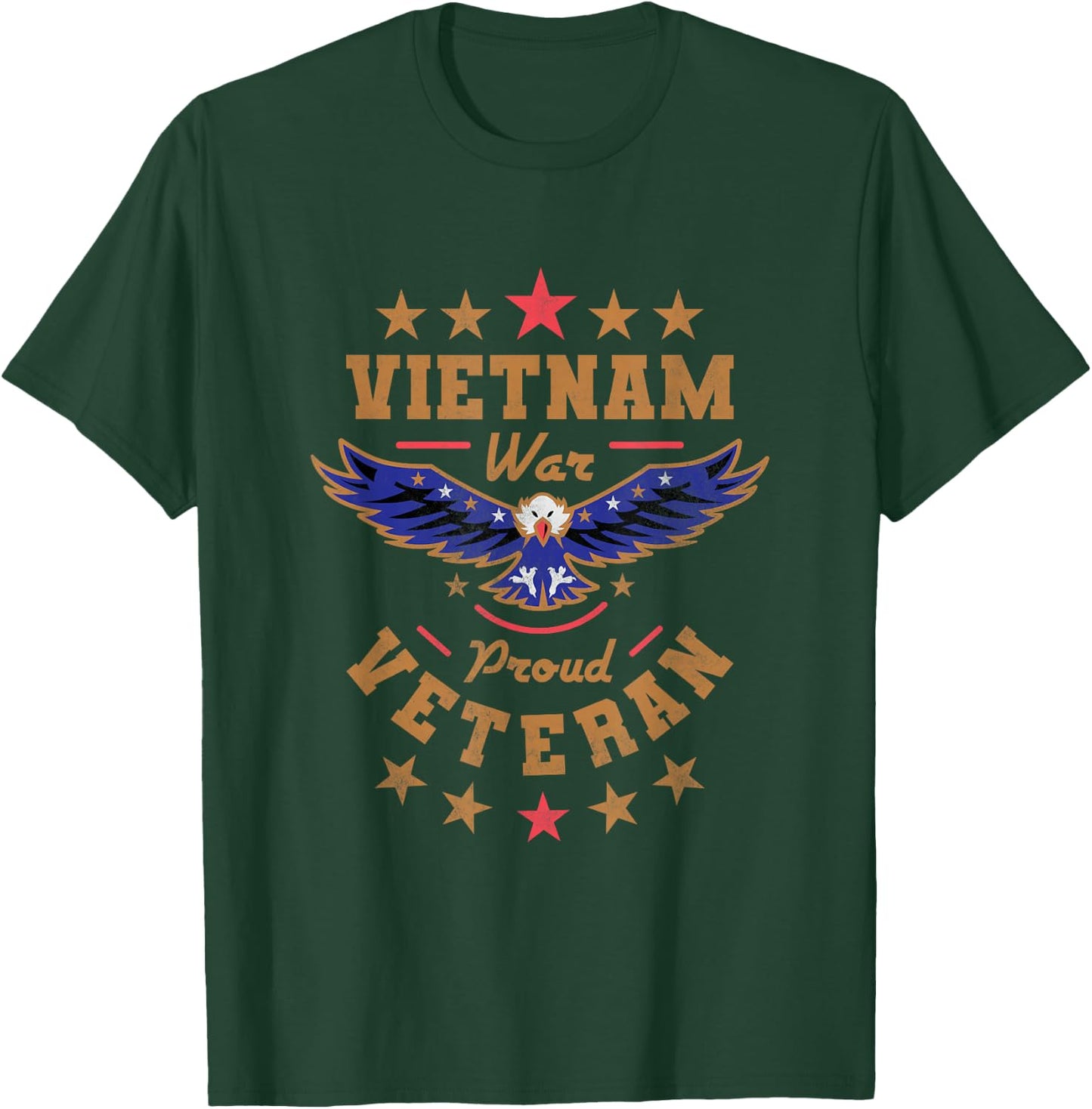 Vietnam War Proud Veteran, Veteran's Day T-Shirt - T-Shirt | Forest
