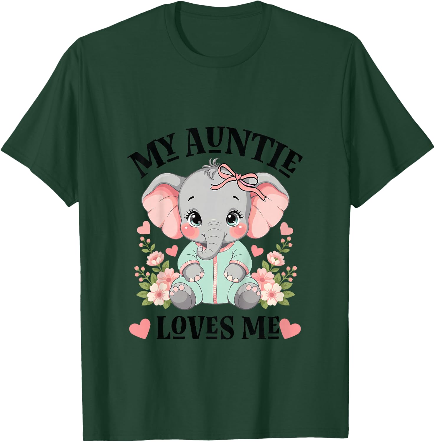 My Auntie Loves Me Niece Elephant T-Shirt - T-Shirt | Forest