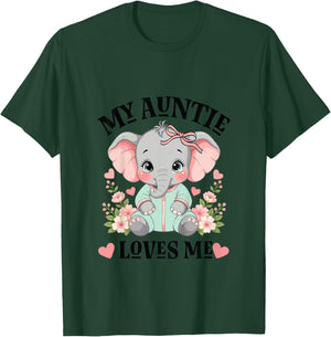 My Auntie Loves Me Niece Elephant T-Shirt - T-Shirt | Forest