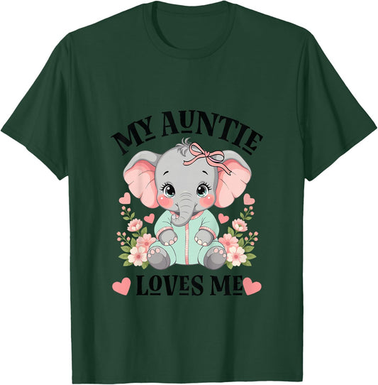 My Auntie Loves Me Niece Elephant T-Shirt - T-Shirt | Forest