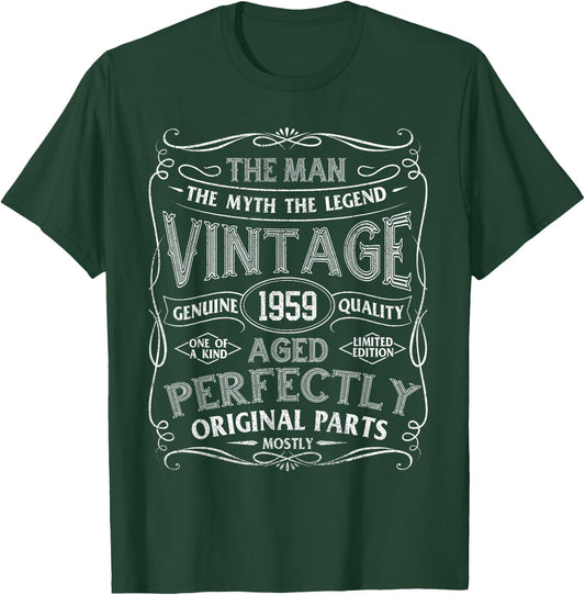 Man Myth Legend Vintage 1959 Year Of Birth Birthday T-Shirt - T-Shirt | Forest
