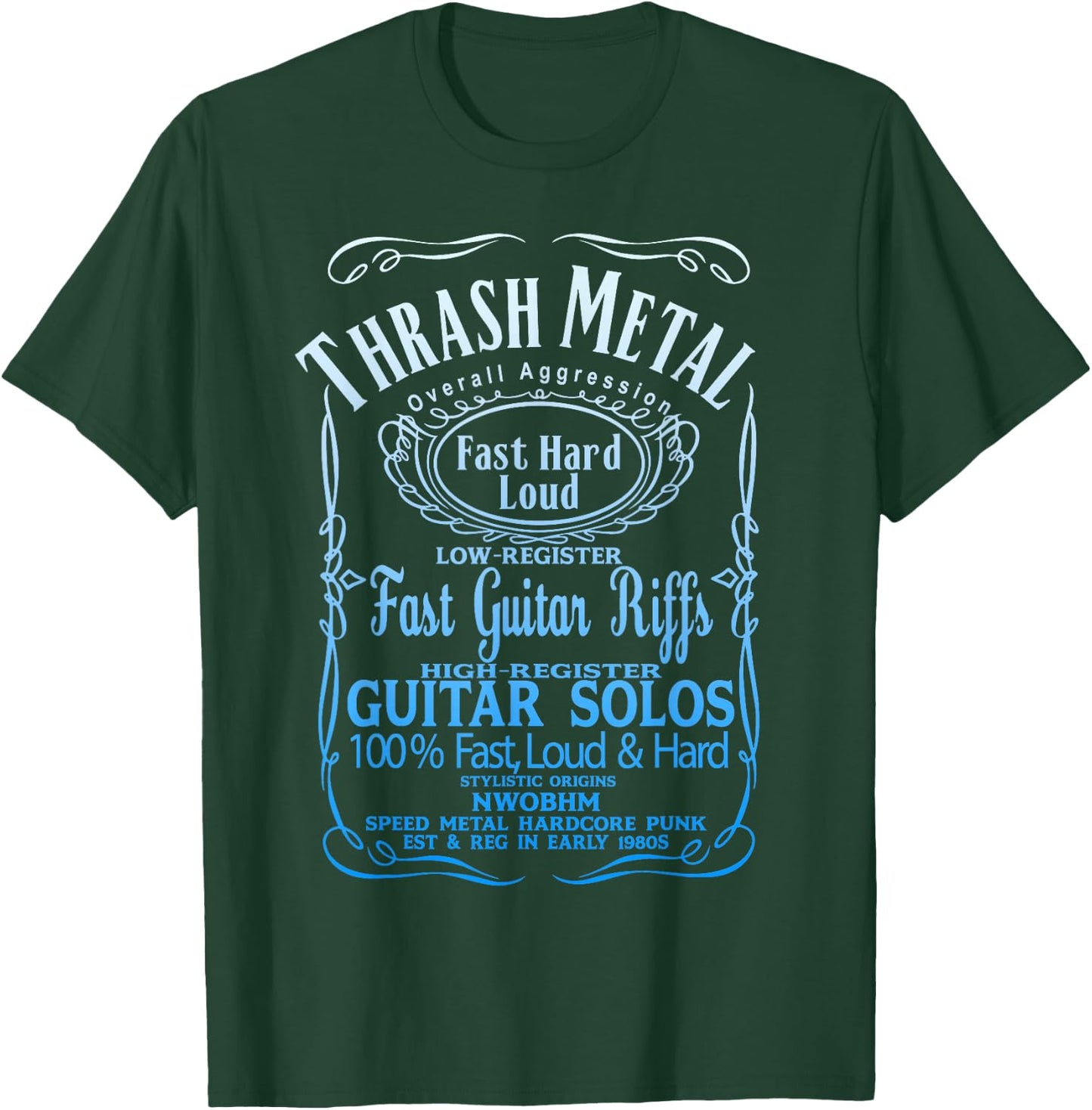 THRASHMETAL THRASH DEATH METAL Guitar Solo Heavy Metal Core T-Shirt - T-Shirt | Forest