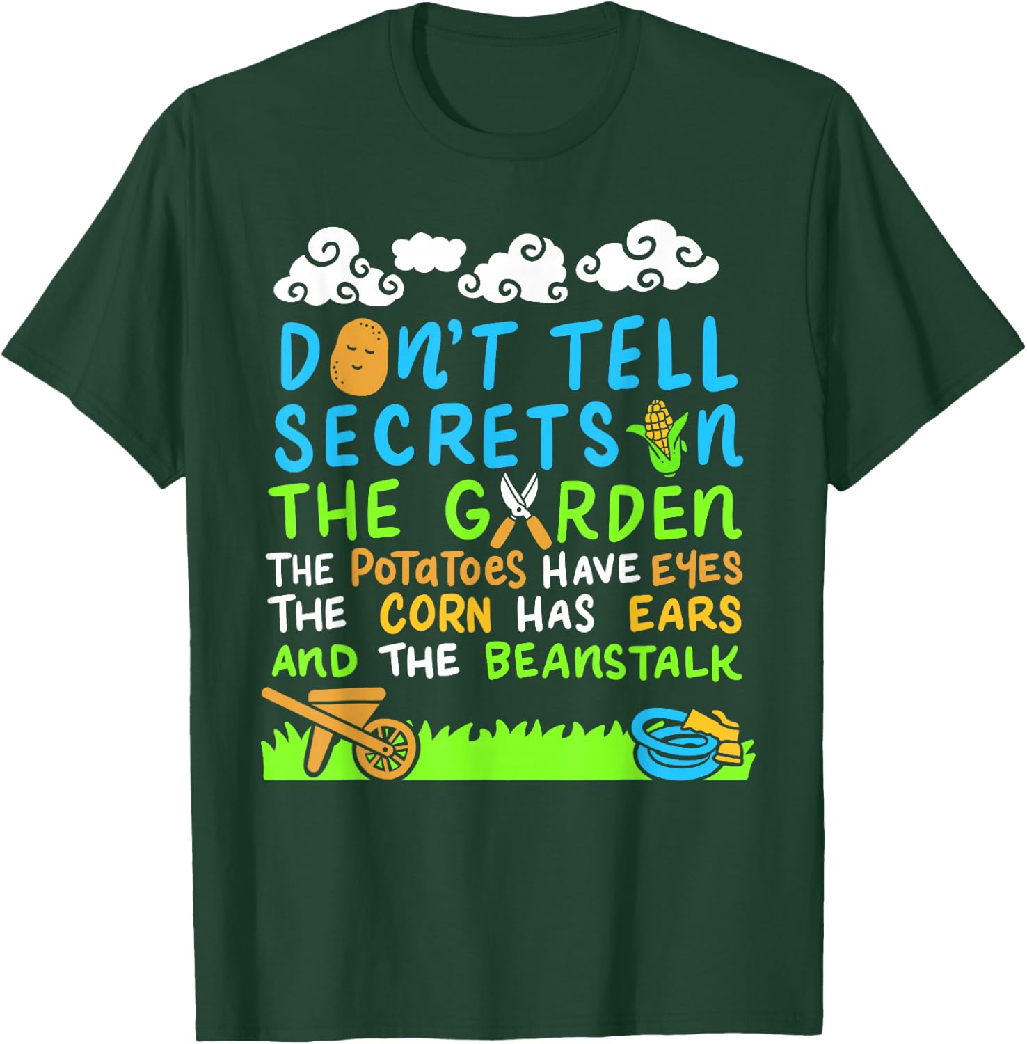Don't Tell Secrets In The Garden Funny Vegetable Gardener T-Shirt - T-Shirt | Forest