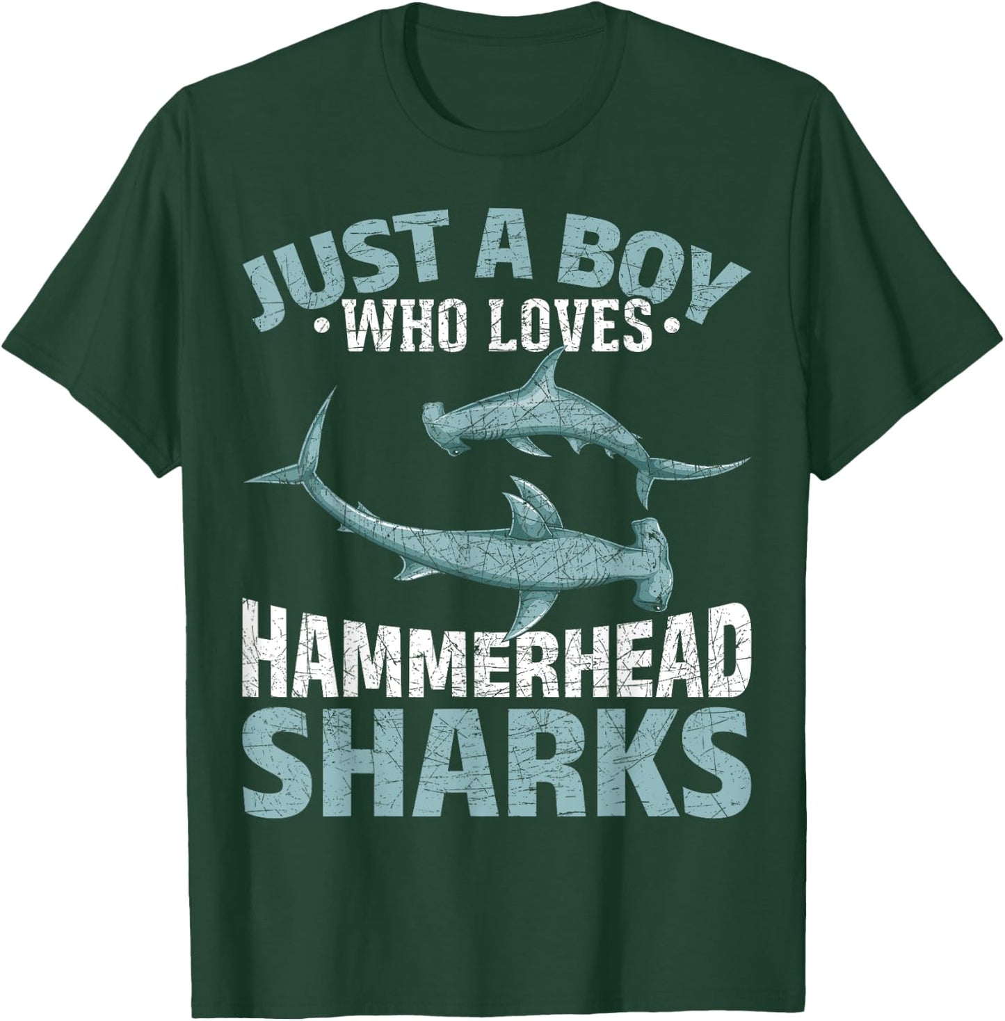 Just A Boy Who Loves Hammerhead Sharks Predator Hammerhead T-Shirt - T-Shirt | Forest