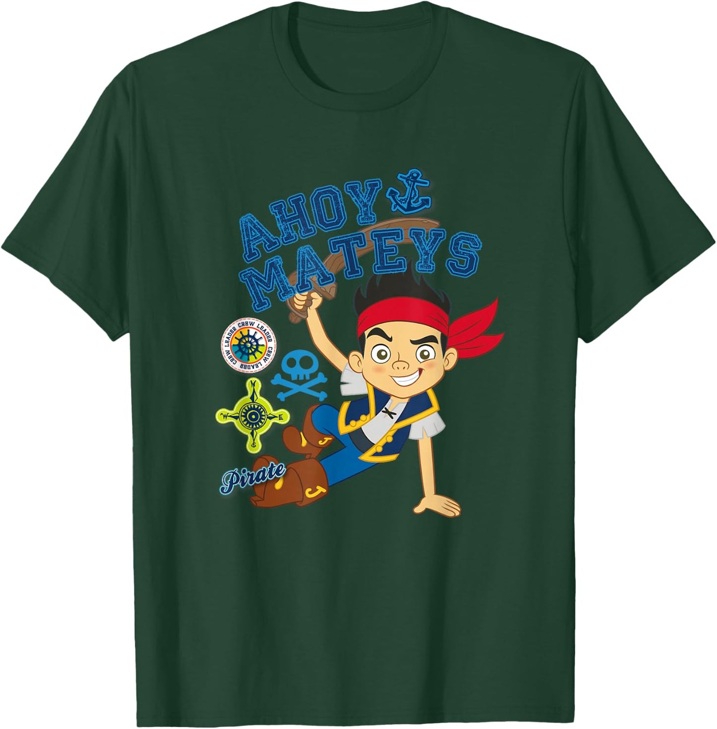 Disney Jake and the Never Land Pirates Ahoy Mateys T-Shirt - T-Shirt | Forest