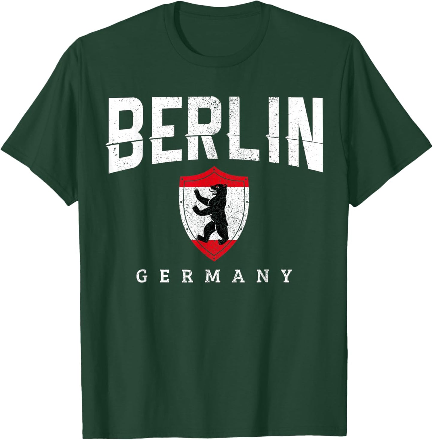 Berlin Germany Bear Flag Souvenir Travel German Gift T-Shirt - T-Shirt | Forest