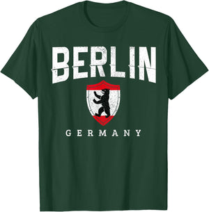 Berlin Germany Bear Flag Souvenir Travel German Gift T-Shirt - T-Shirt | Forest
