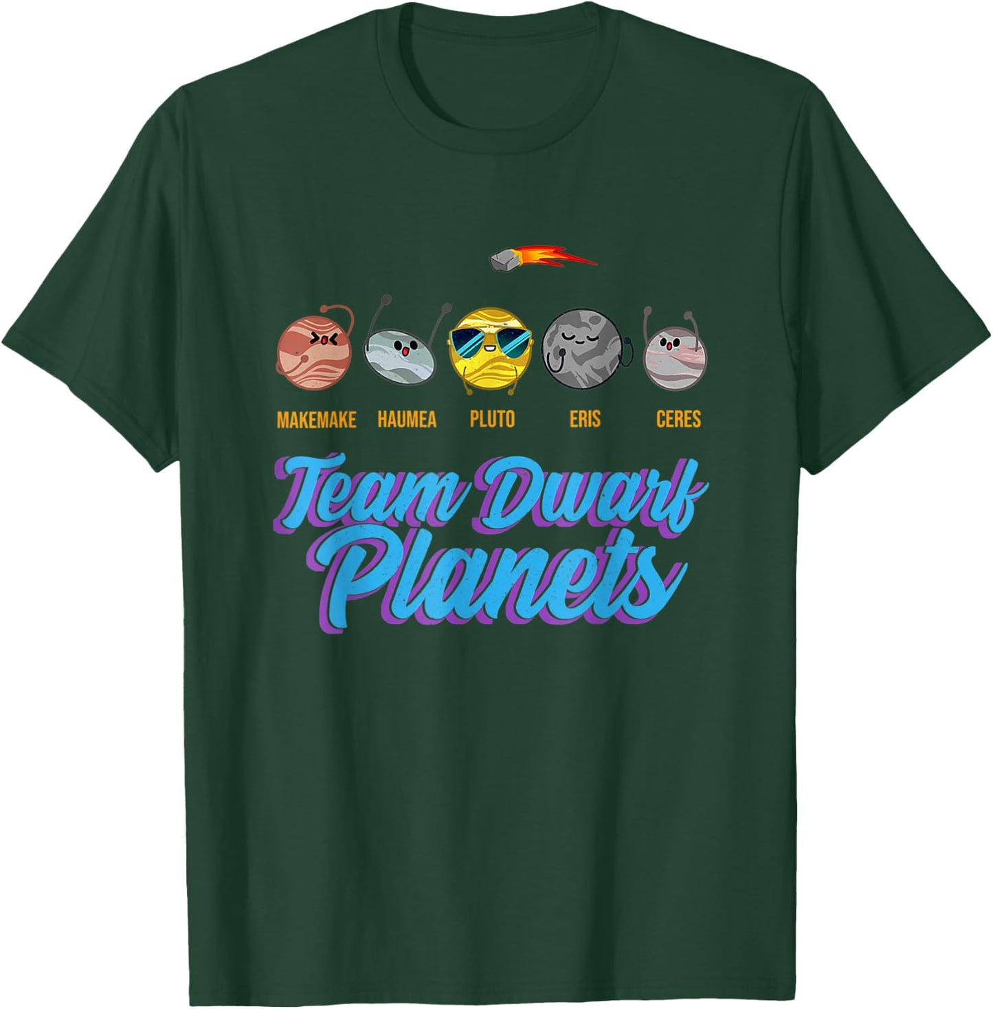 Team Dwarf Planets Spaced Out Astronaut Astronomy Science T-Shirt - T-Shirt | Forest