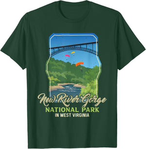 New River Gorge US National Park Preserve West Virginia Gift T-Shirt - T-Shirt | Forest