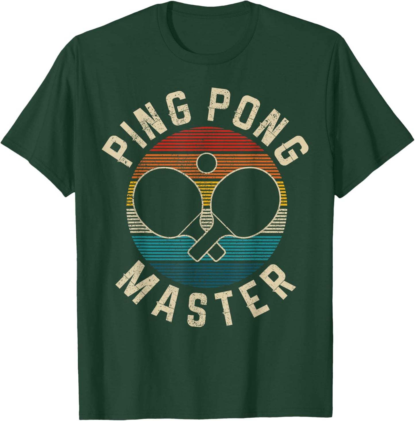 Ping Pong Master Vintage Table Tennis Player Funny Gift T-Shirt - T-Shirt | Forest