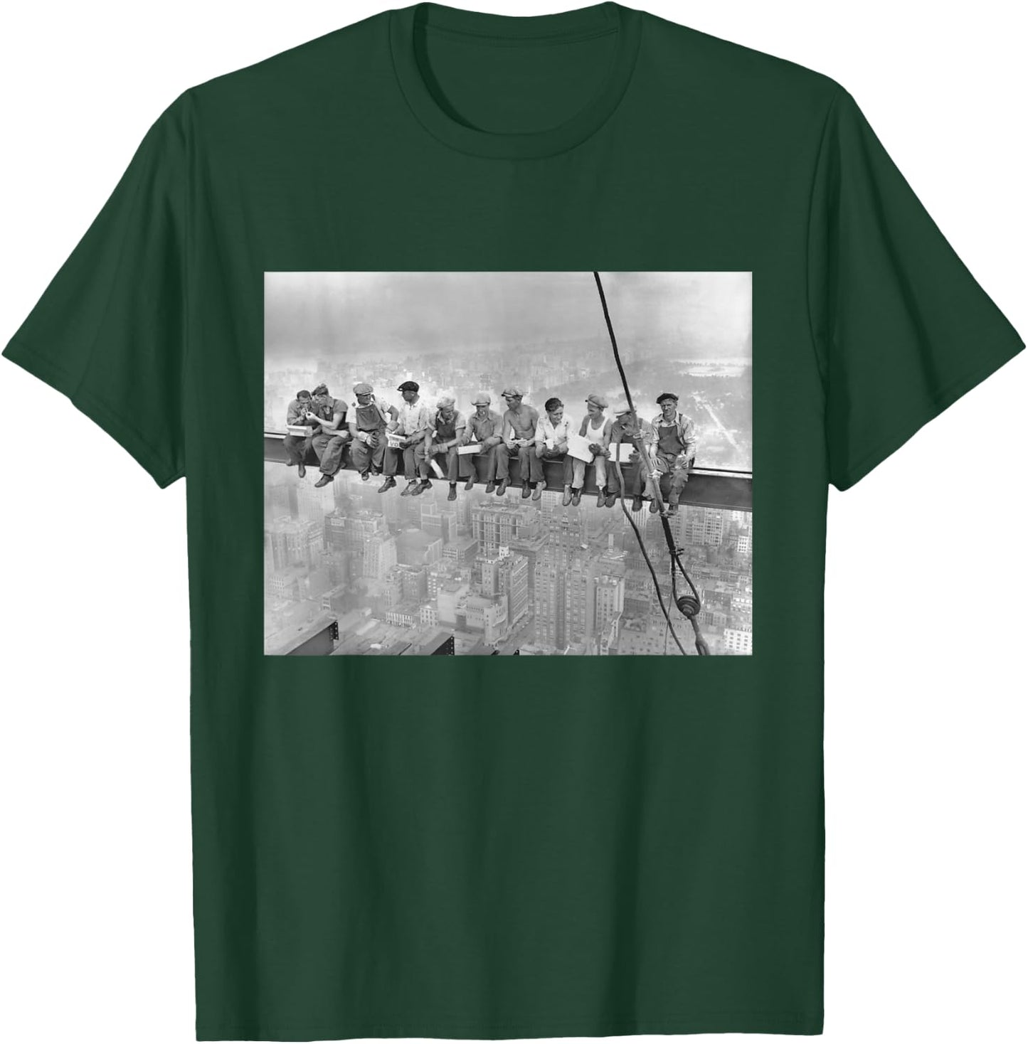 Lunch ATOP a Skyscraper New York Ironworkers Film Photograph T-Shirt - T-Shirt | Forest
