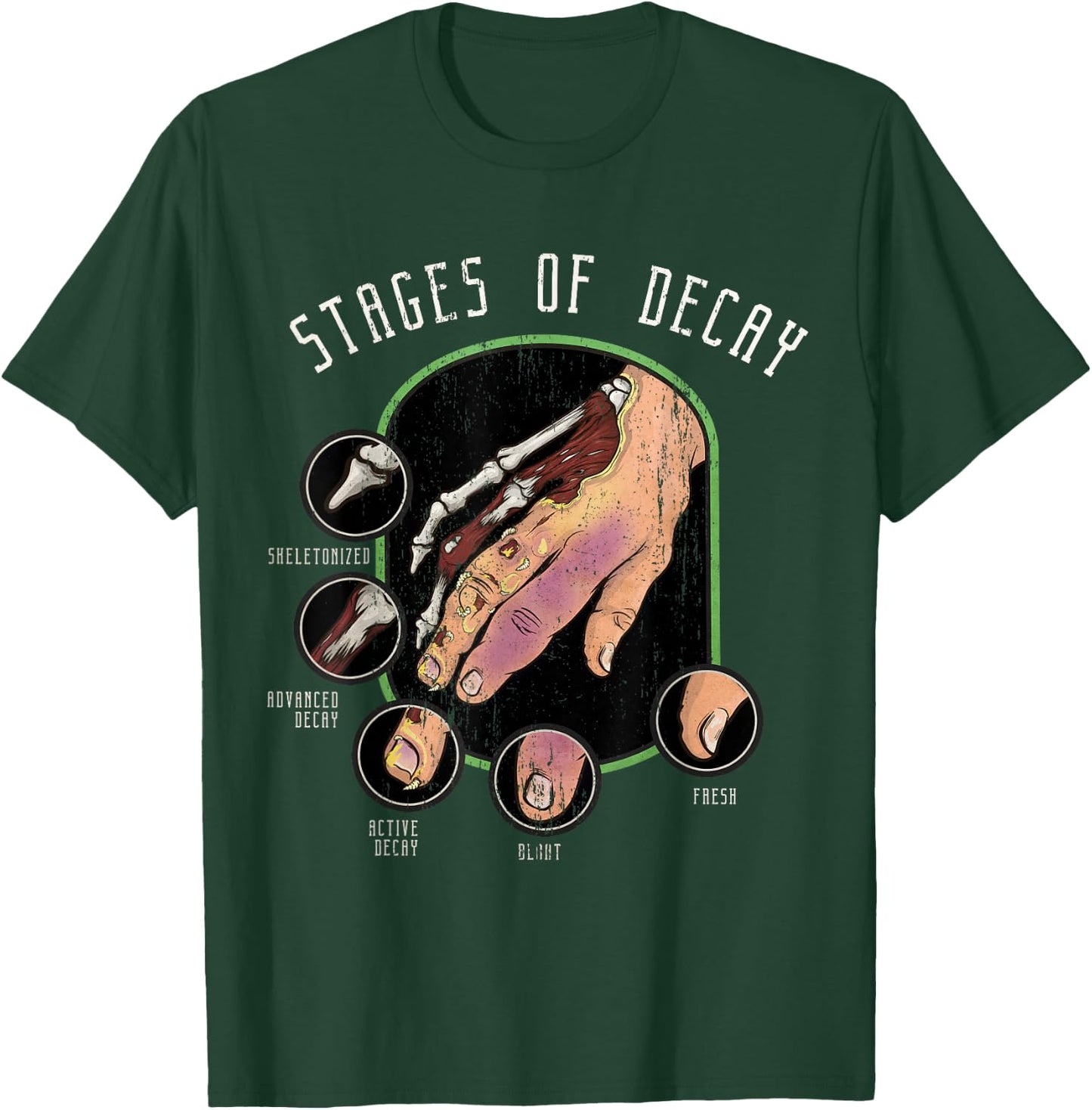 The Stages of Decay - Mortuary Science Mortician Embalmer T-Shirt - T-Shirt | Forest