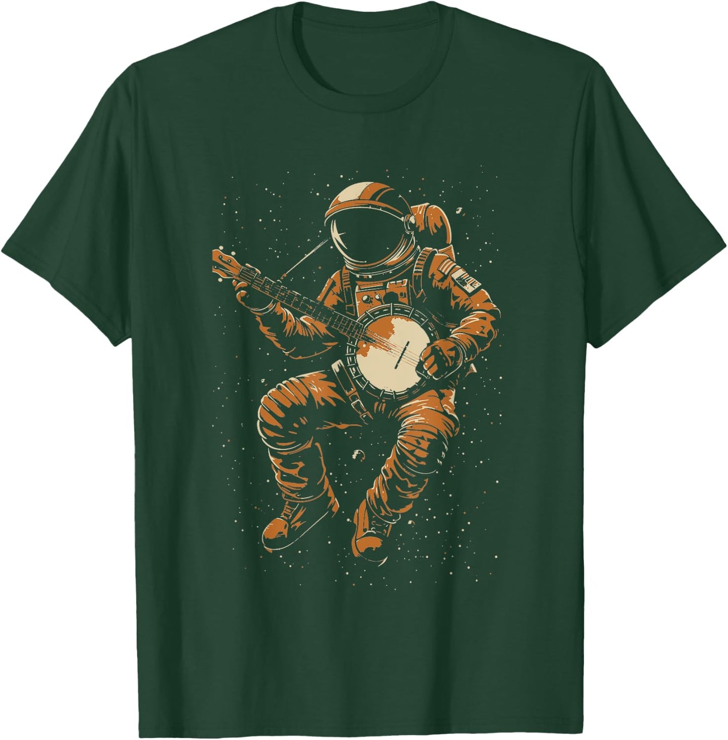 Banjo Music Artistic Astronaut Space Lover Psychedelic T-Shirt - T-Shirt | Forest