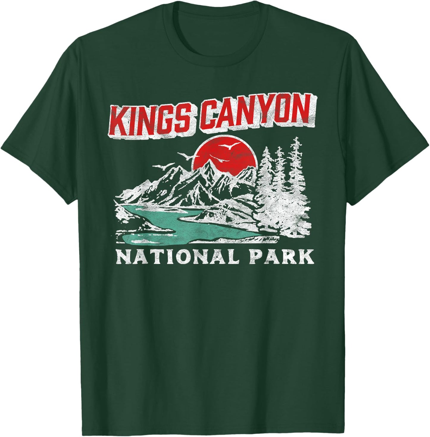 Vintage Kings Canyon National Park 80s California Retro T-Shirt - T-Shirt | Forest