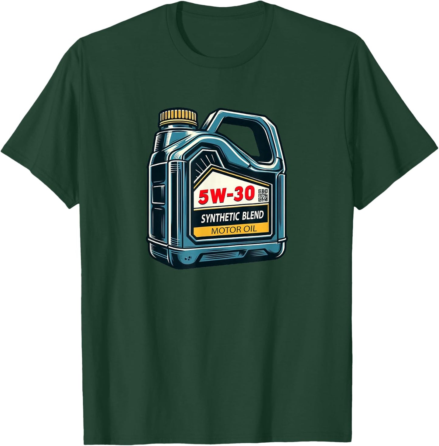 5W-30 Motor Oil Mechanic T-Shirt - T-Shirt | Forest