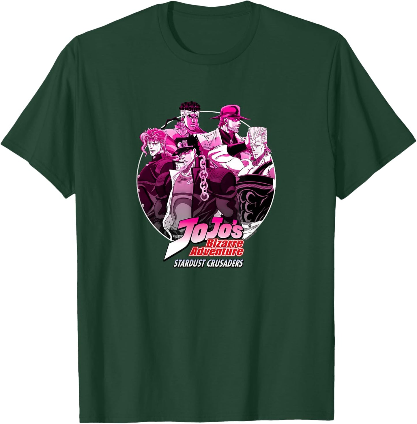 JoJo's Bizarre Adventure Stardust Crusaders Group Anime T-Shirt - T-Shirt | Forest