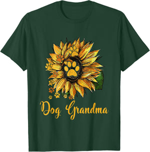 Dog Grandma Sunflower Shirt Funny Cute Family Gifts Apparel T-Shirt - T-Shirt | Forest