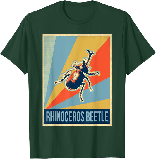 Vintage Rhinoceros Beetle T Shirt T-Shirt - T-Shirt | Forest