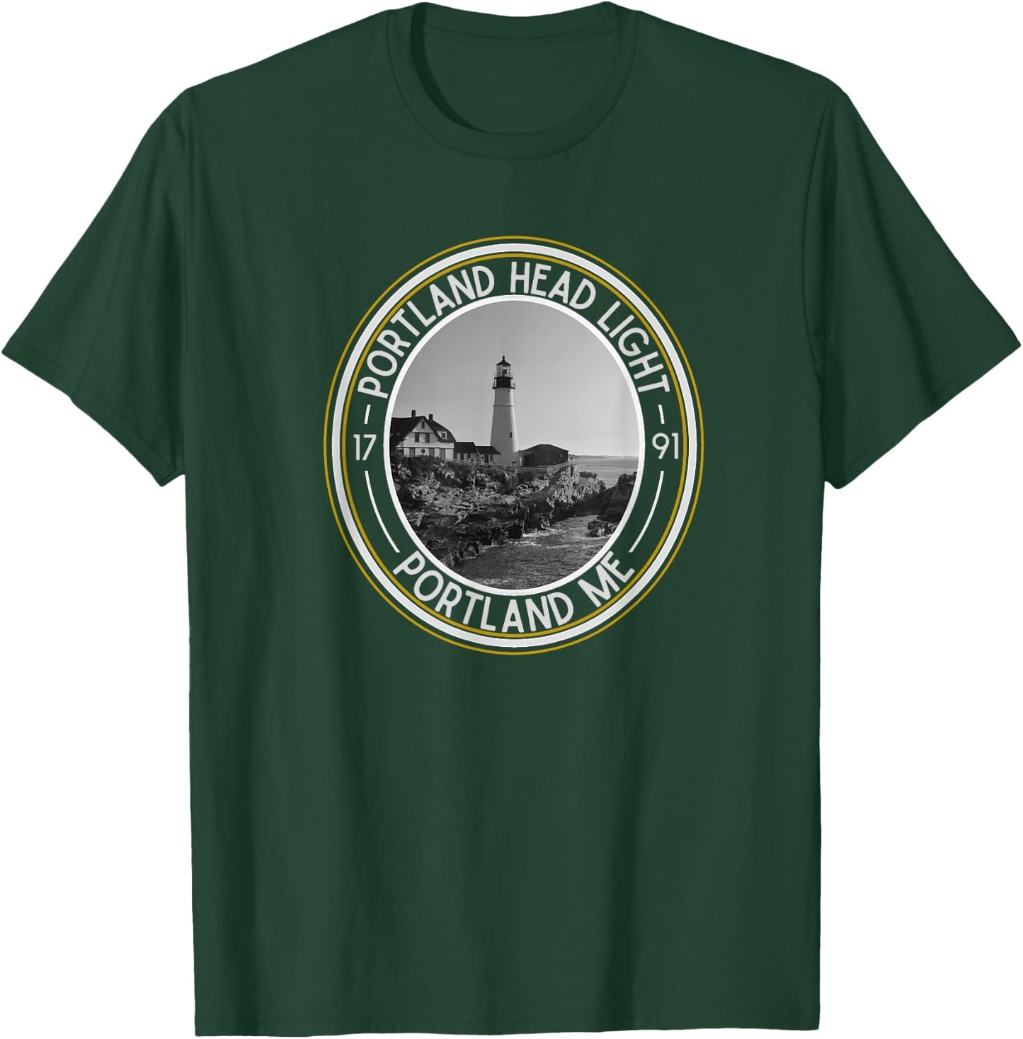Portland Head Light Maine T-Shirt - T-Shirt | Forest