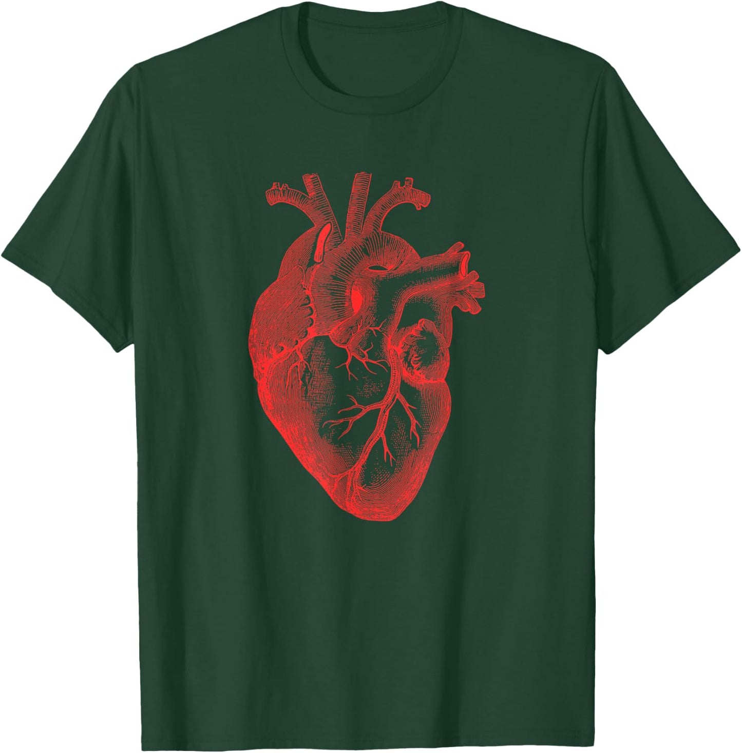 Anatomical Heart Spreading Love Valentine Gift T-Shirt - T-Shirt | Forest