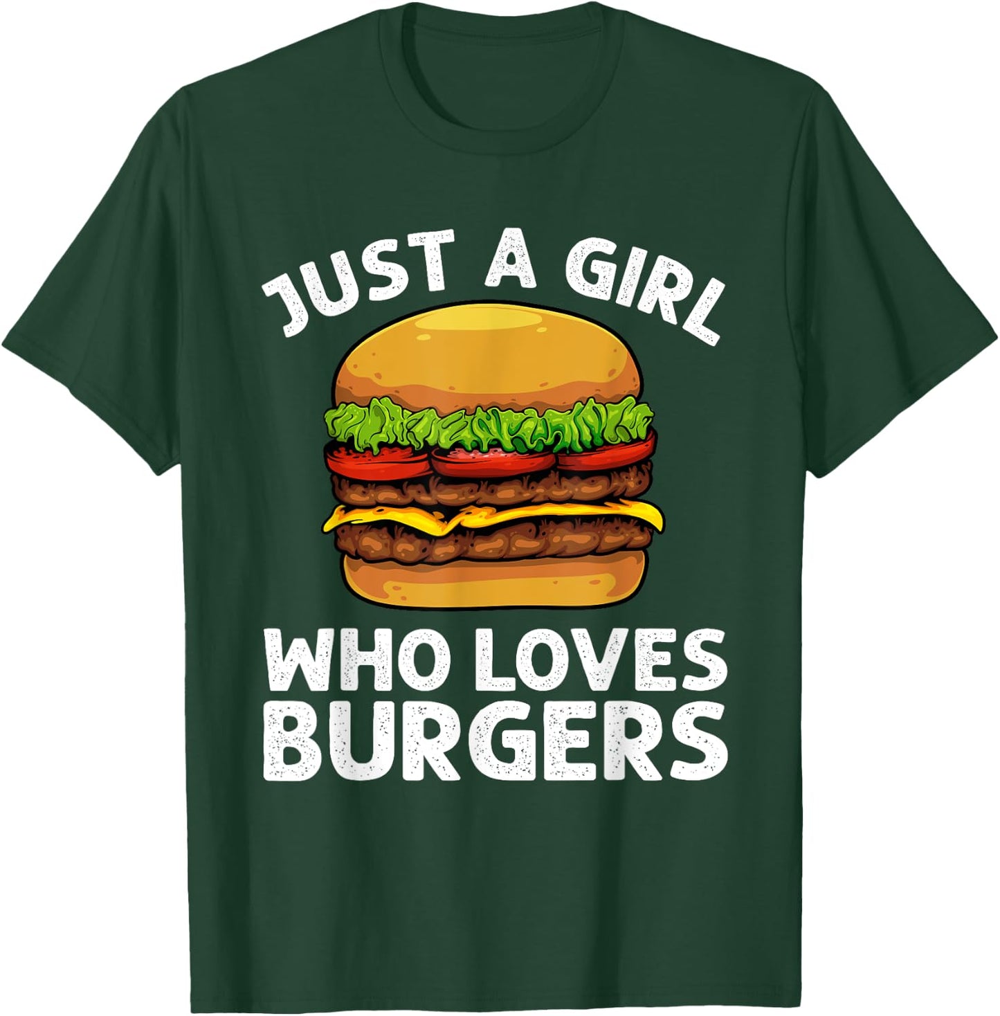 Cool Burger Art For Girls Women Hamburger Cheeseburger Lover T-Shirt - T-Shirt | Forest