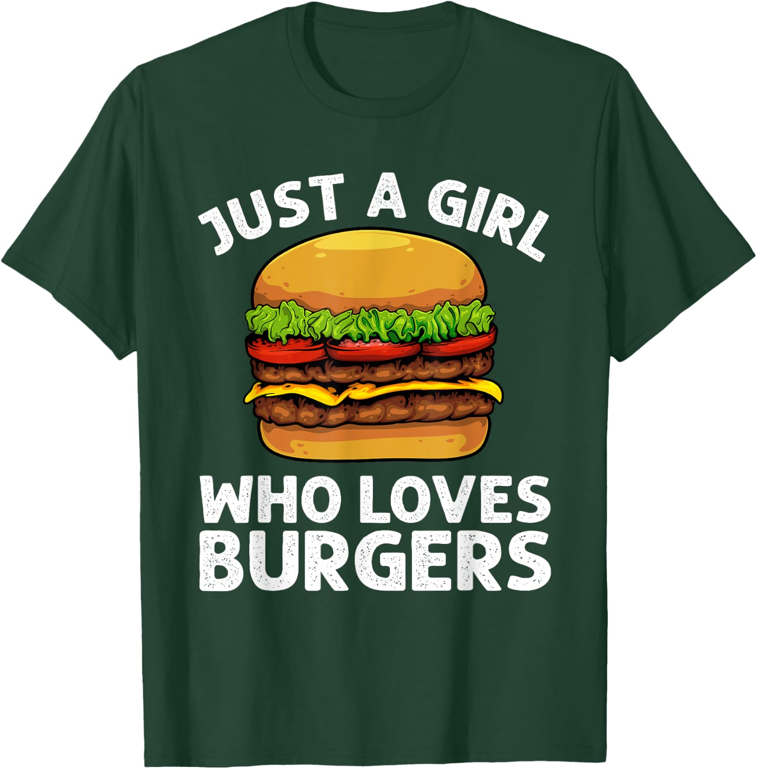 Cool Burger Art For Girls Women Hamburger Cheeseburger Lover T-Shirt - T-Shirt | Forest