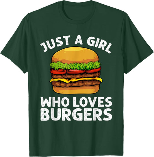 Cool Burger Art For Girls Women Hamburger Cheeseburger Lover T-Shirt - T-Shirt | Forest