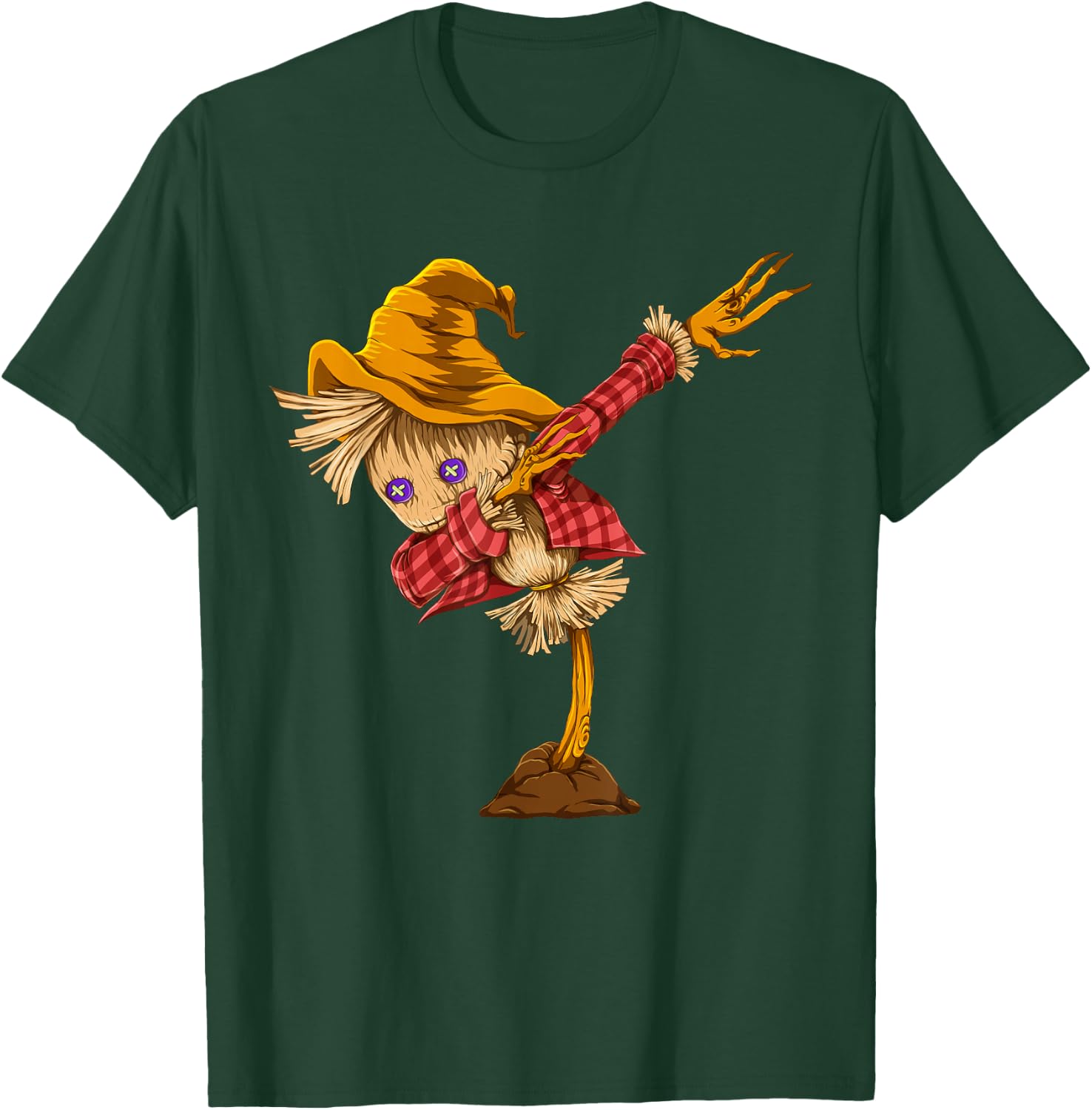Dabbing Scarecrow Funny Halloween Costume Spooky Halloween T-Shirt - T-Shirt | Forest