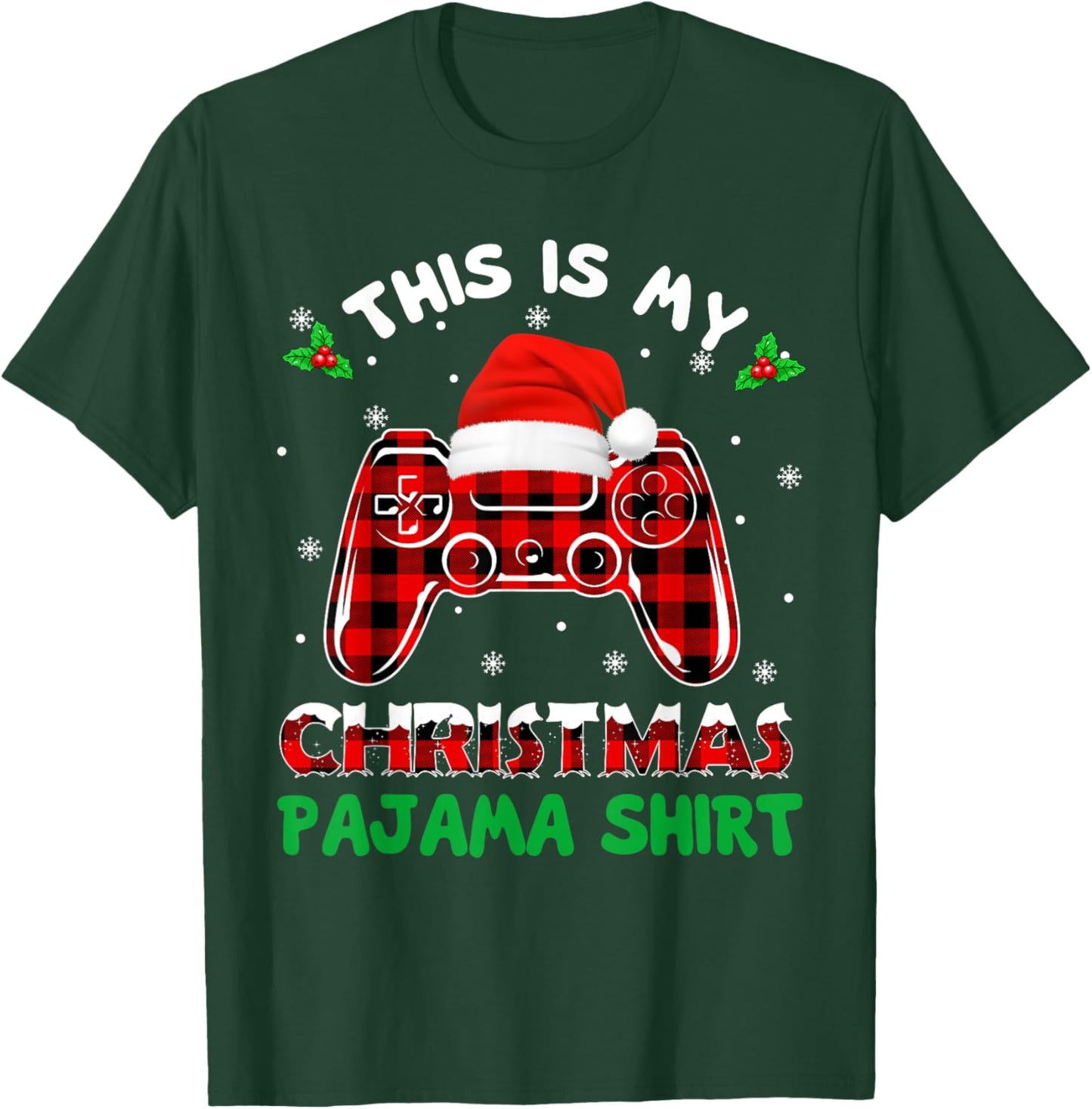 This Is My Christmas Pajama Shirt Gamer Video Game Boys Kids T-Shirt - T-Shirt | Forest