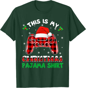 This Is My Christmas Pajama Shirt Gamer Video Game Boys Kids T-Shirt - T-Shirt | Forest