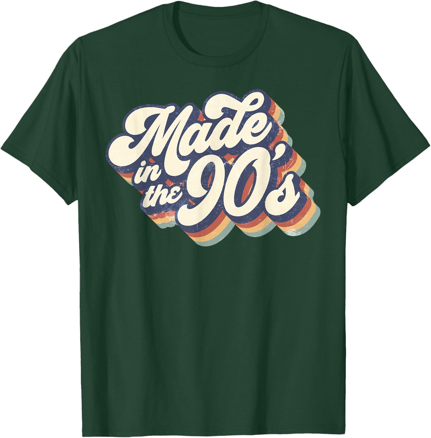 Made In The 90's Retro Funny Vintage 1990s Party Gifts T-Shirt - T-Shirt | Forest