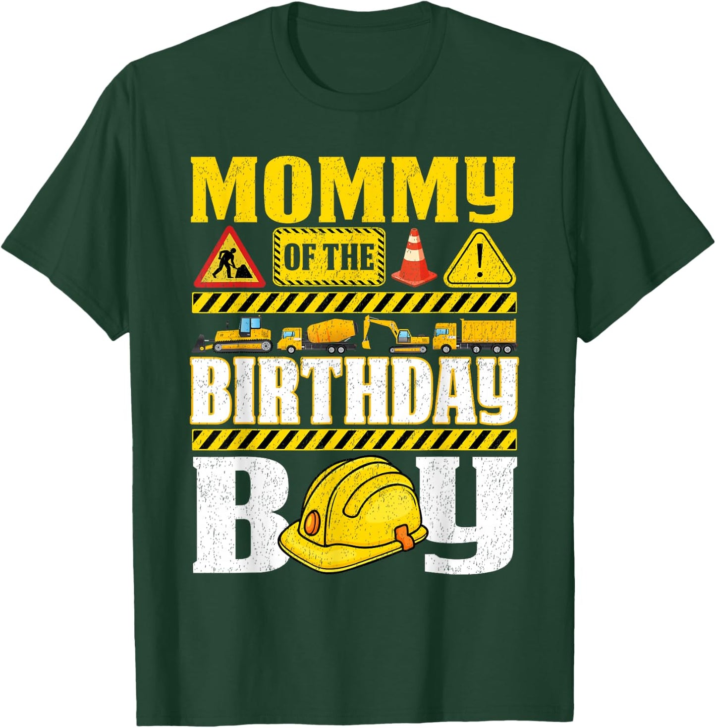 Mommy of Birthday Boy Construction Party Matching T-Shirt - T-Shirt | Forest