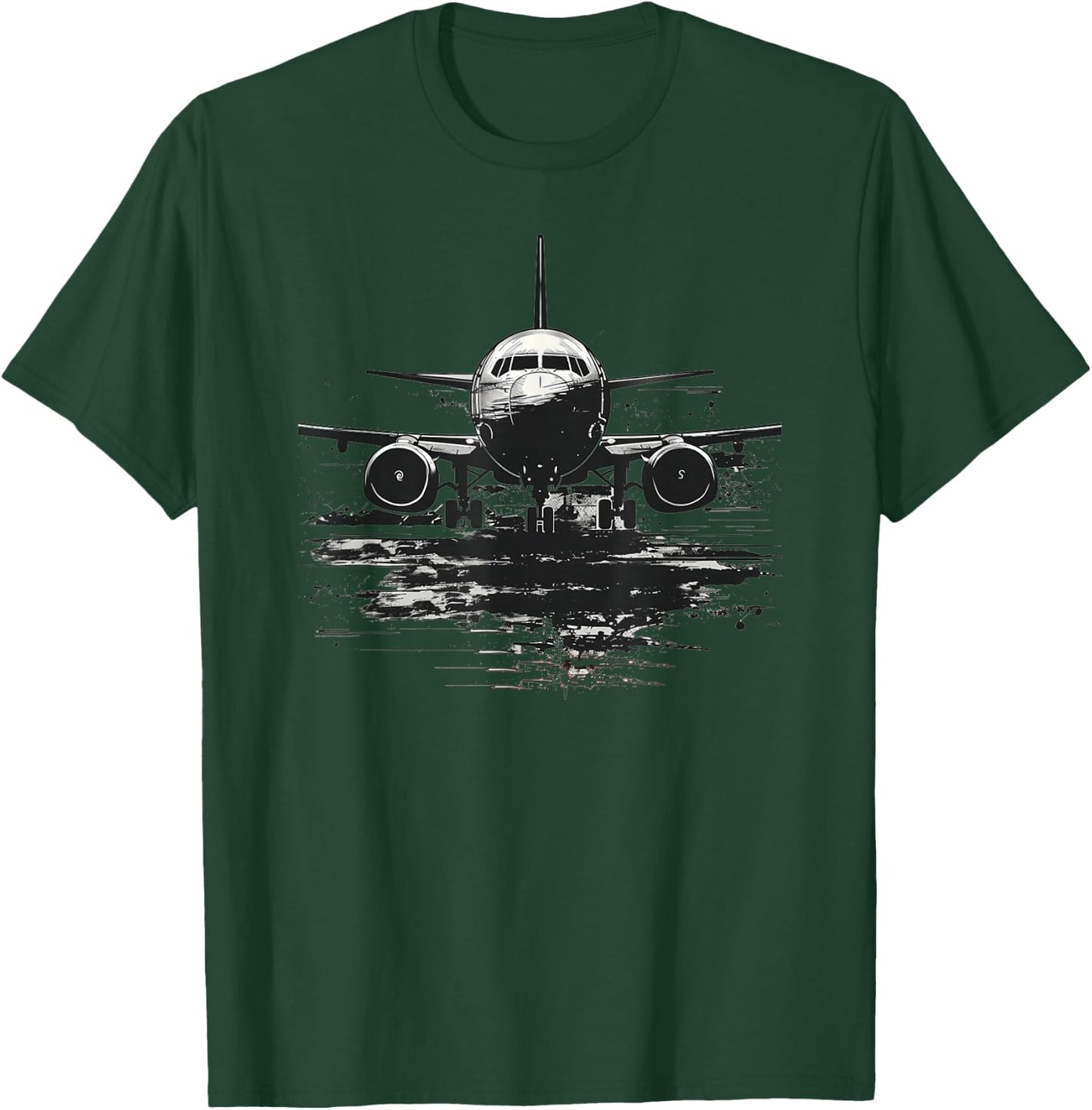 retro Vintage Commercial aircraft for Pilots and students T-Shirt - T-Shirt | Forest