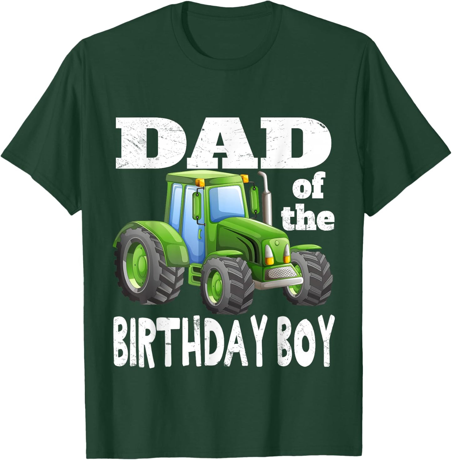 Dad of the Birthday Boy Kids Farm Tractor Party Shirt Idea T-Shirt - T-Shirt | Forest