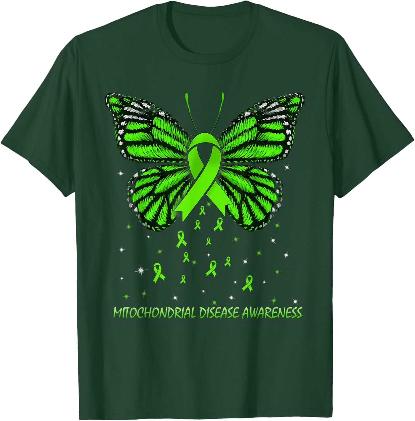 Mitochondrial Disease Awareness Butterfly T-Shirt - T-Shirt | Forest