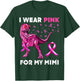 I Wear Pink For My Mimi Dinosaur Breast Cancer Awareness T-Shirt - T-Shirt | Forest