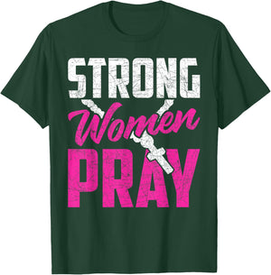 Strong Women Pray Bible God Savior Christian Women Jesus T-Shirt - T-Shirt | Forest