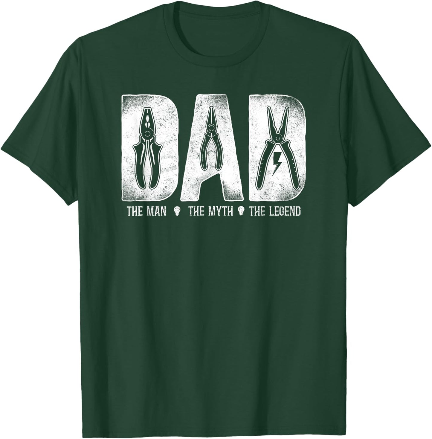 Electrician Dad Father T-Shirt - T-Shirt | Forest
