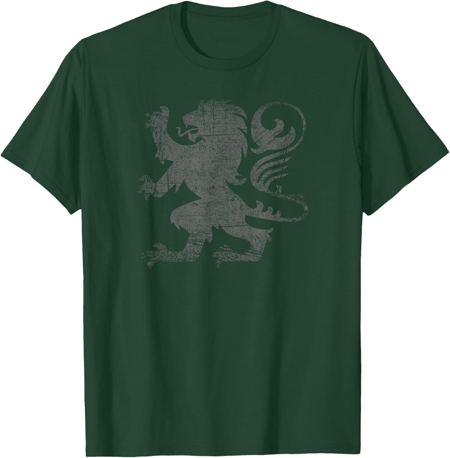 Scottish Flag Lion Rampant Heraldry Distressed Flag Scotland T-Shirt - T-Shirt | Forest