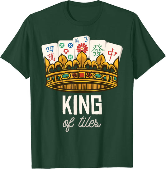 Funny Mahjong King of Tiles Chinese Game Tiles Player T-Shirt - T-Shirt | Forest