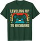 Bachelor Party Leveling Up To Husband Groom Gaming T-Shirt - T-Shirt | Forest