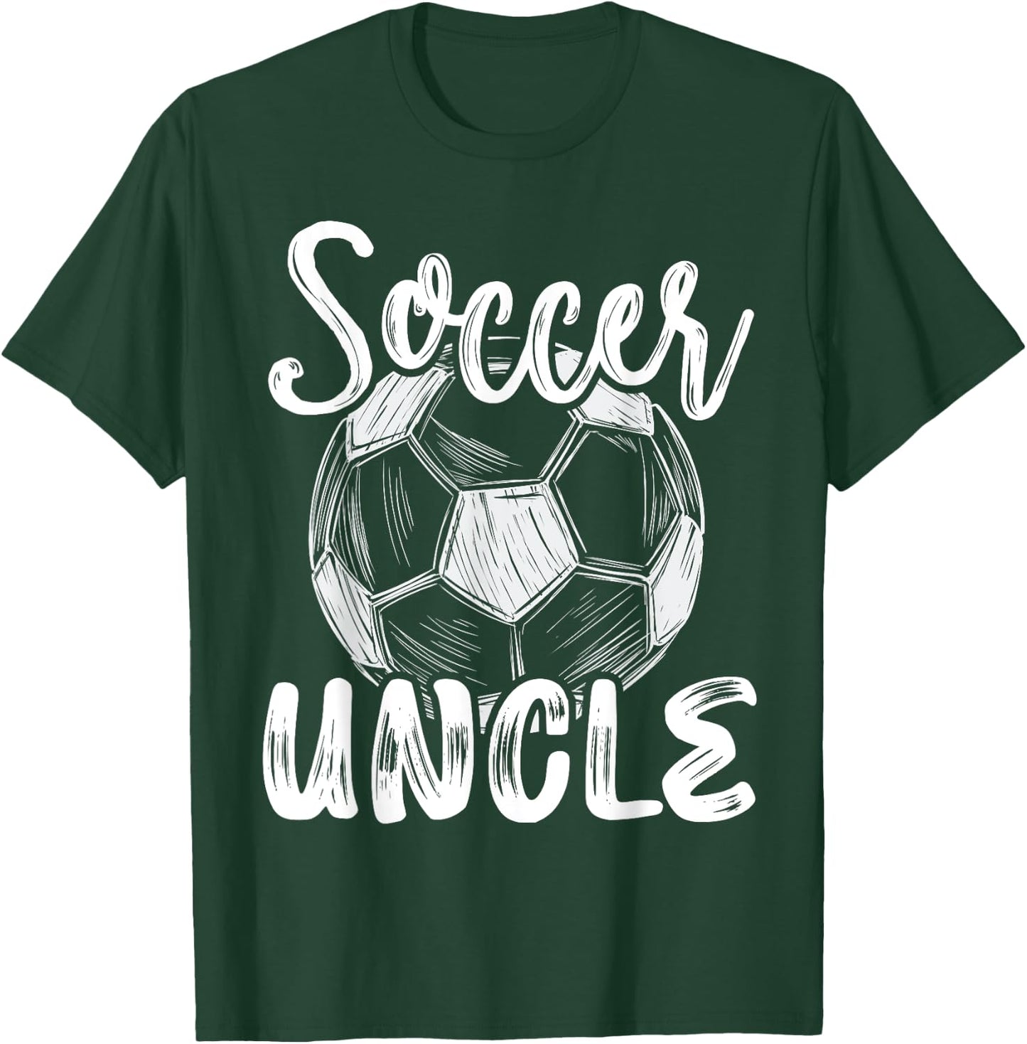 Soccer Uncle Family Matching Team Player Soccer Ball T-Shirt - T-Shirt | Forest