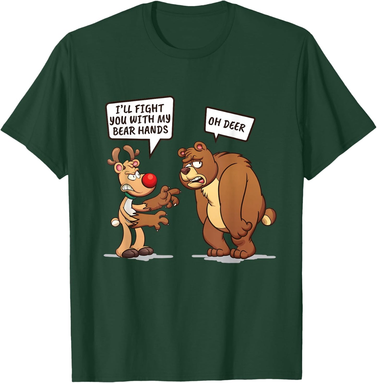 I'll Fight You With My Bear Hands Pun T-Shirt - T-Shirt | Forest